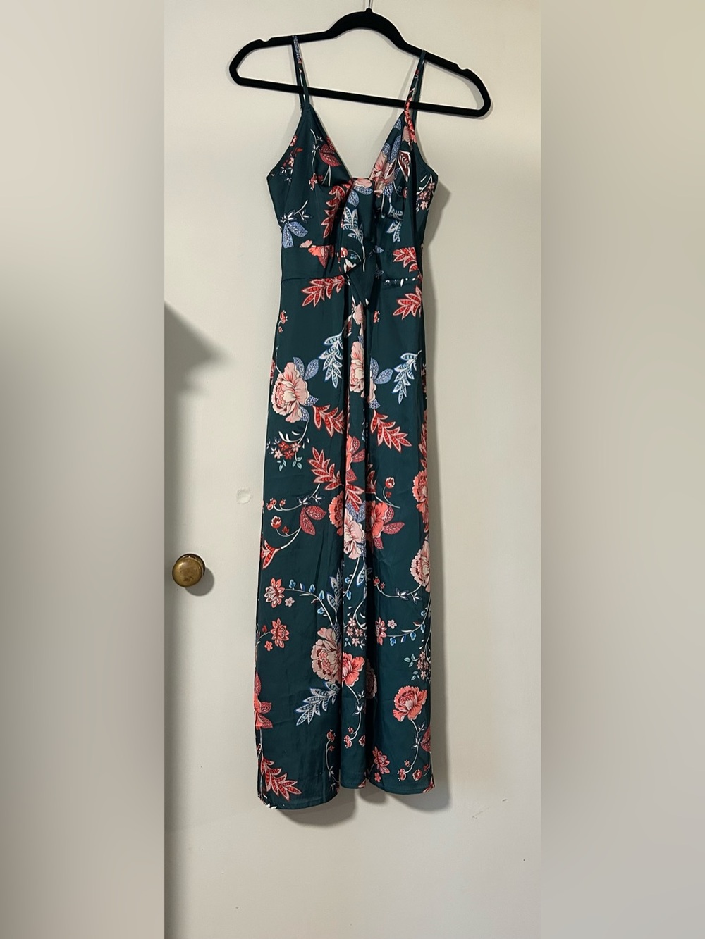 Dark Teal Floral Dress